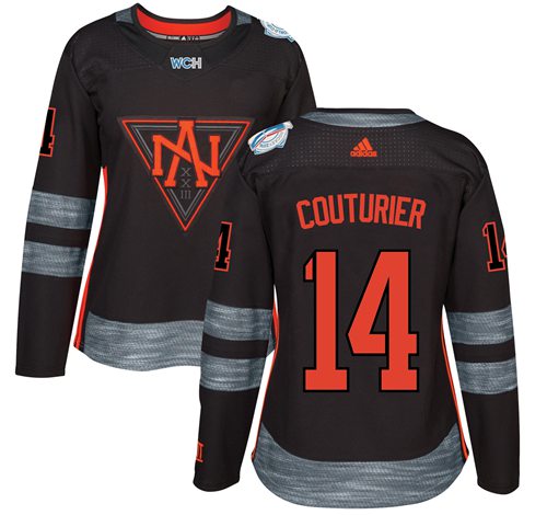 Team North America #14 Sean Couturier Black 2016 World Cup Women's Stitched NHL Jersey - Click Image to Close
